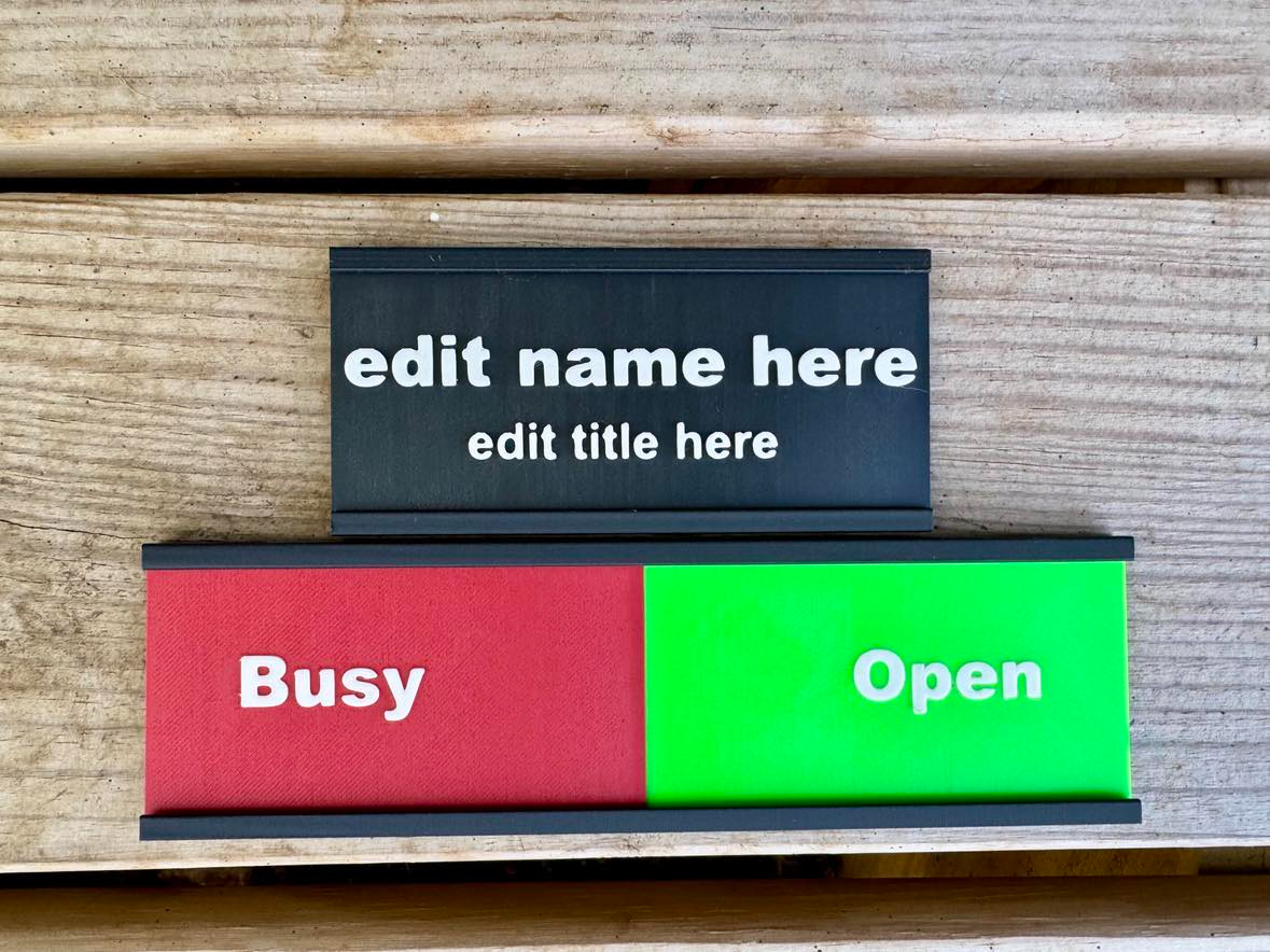 Custom Sliding Office Door Sign
