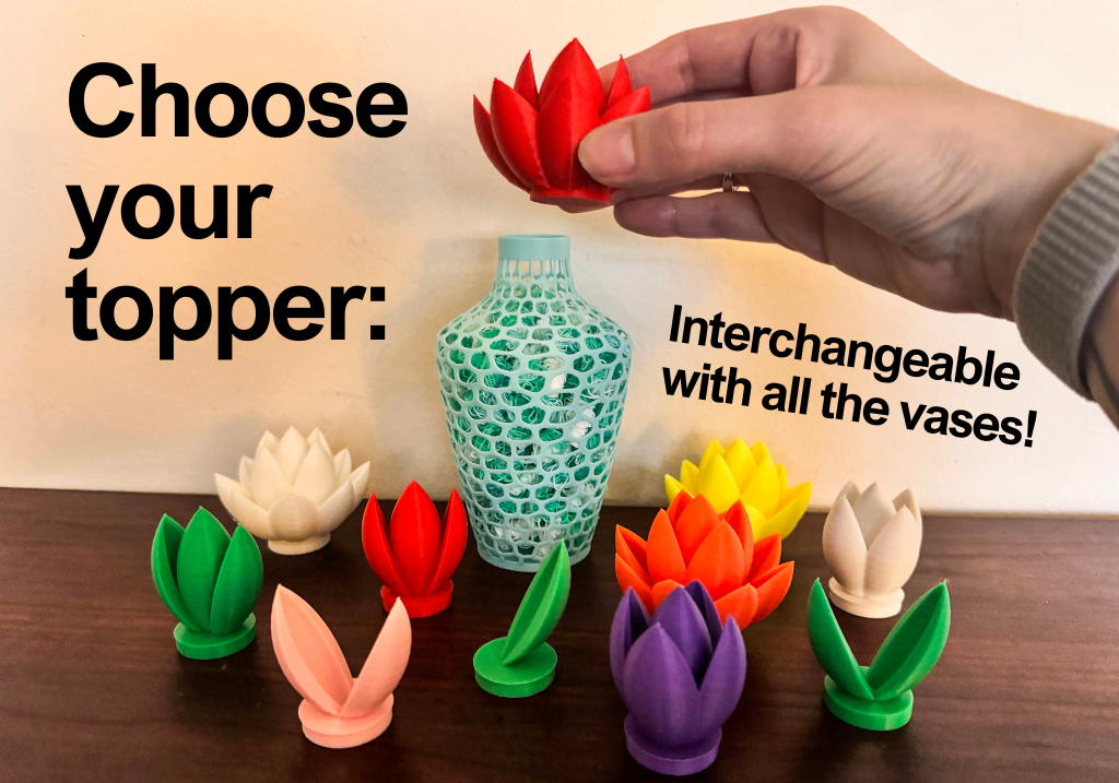Filament Purge / Poop Decorative Flower Vase Set