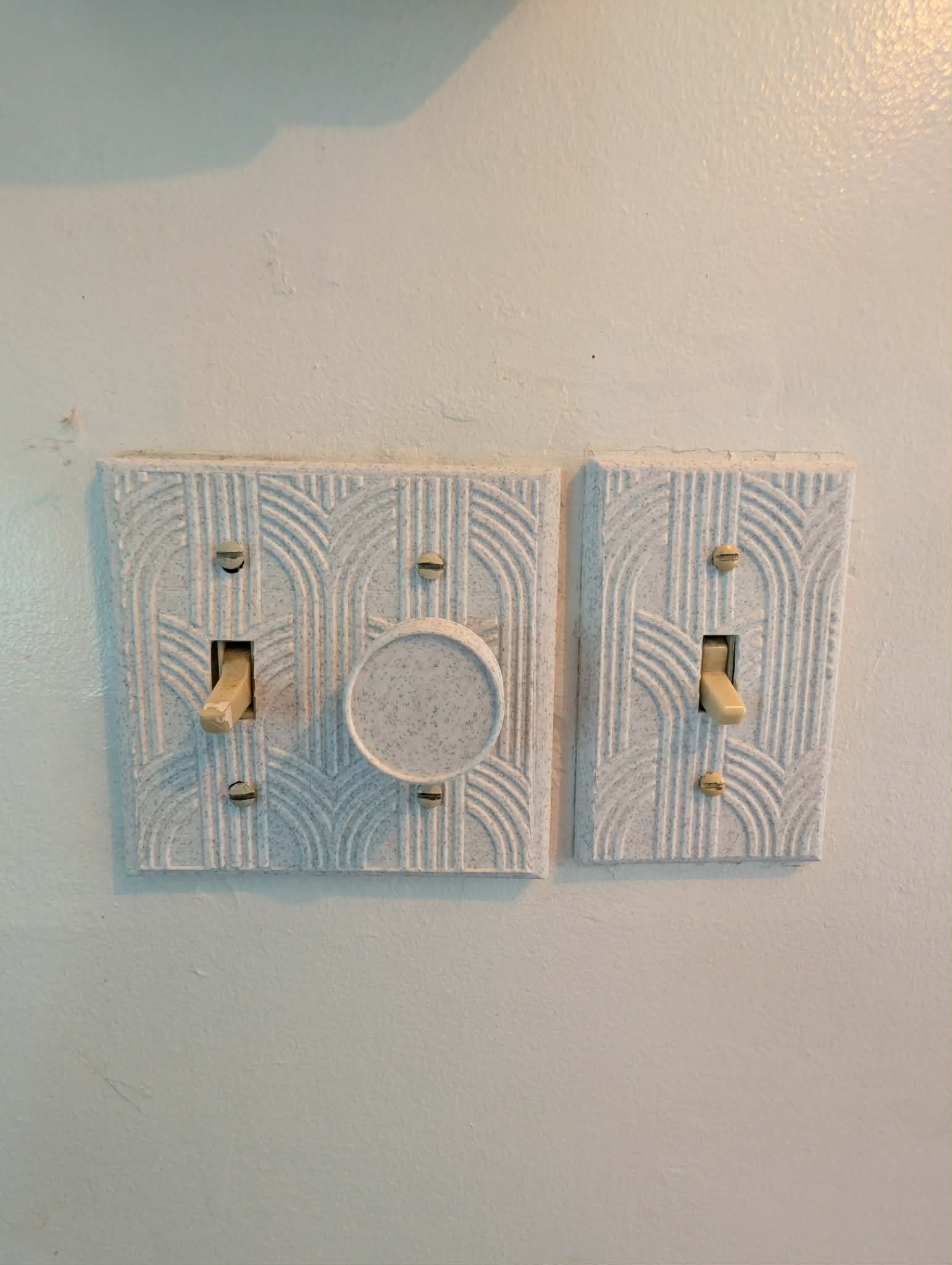 Plaque murale Retro Double / Dual Light Switch