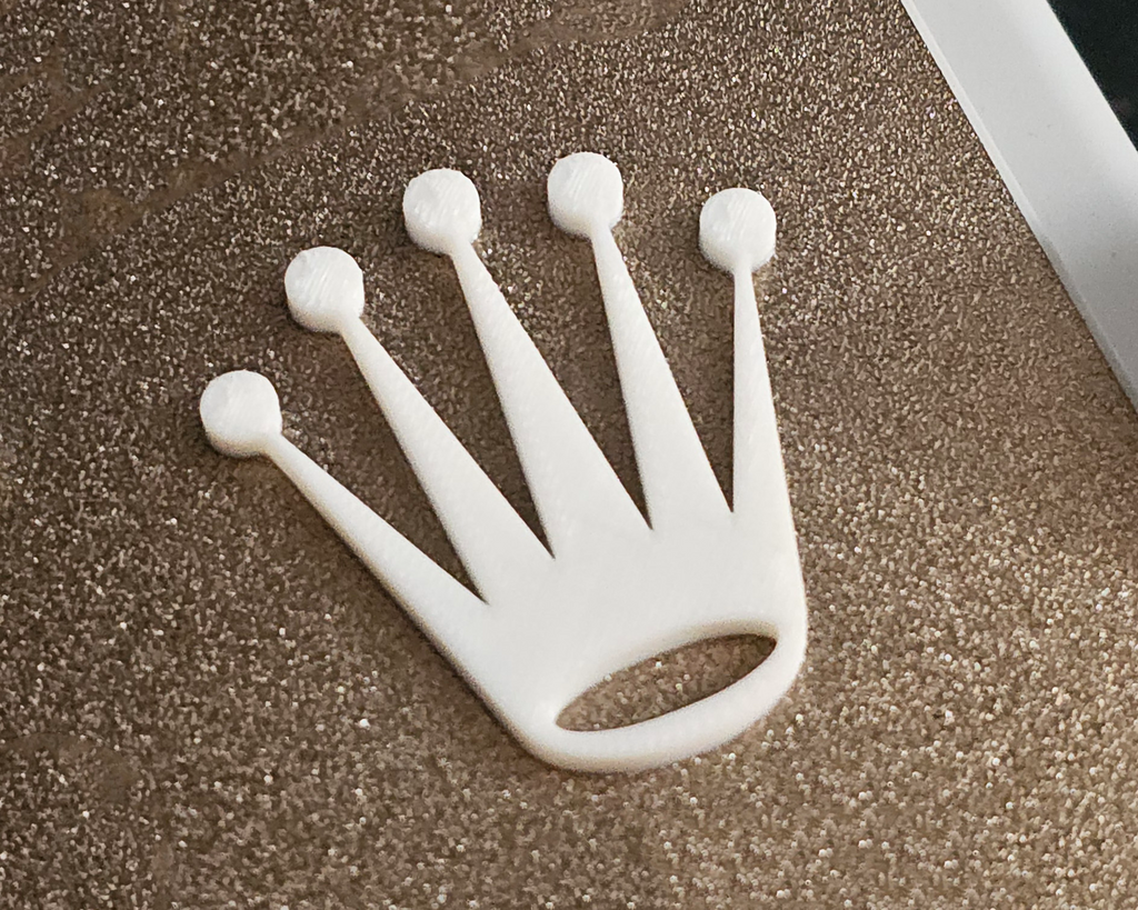 Rolex Watch Logo 3D Printed