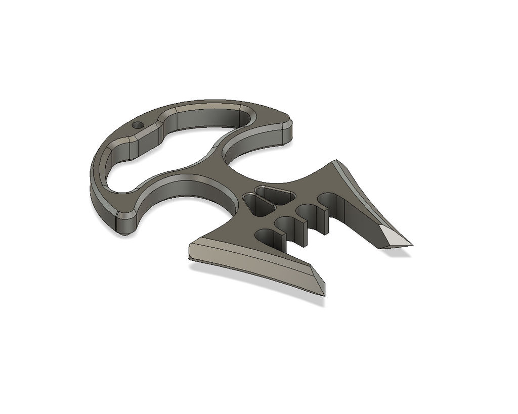 Double Blade Skull Necklace Dagger