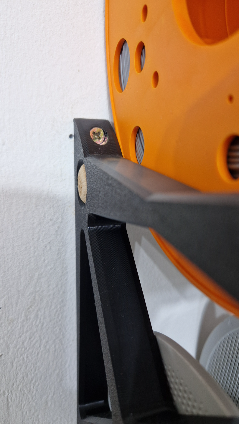 Wall spool holder brackets for 23mm rods