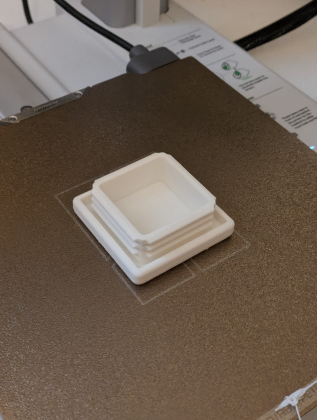 Square End Cap 45mm OD 42mm ID