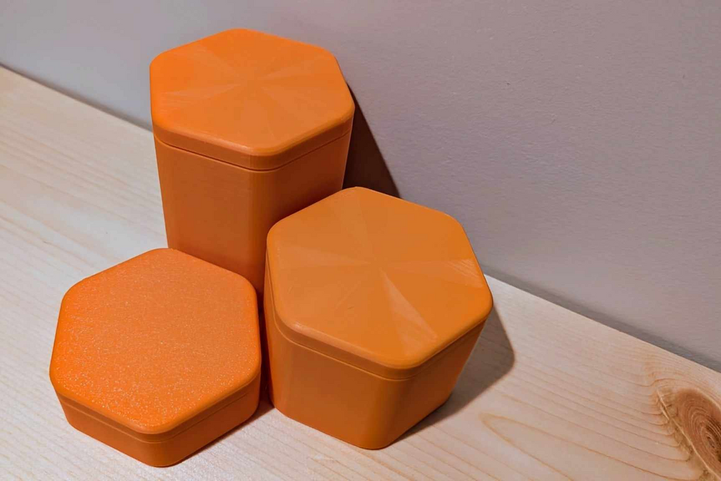 Simple Hexagon Container - 100mm Diameter