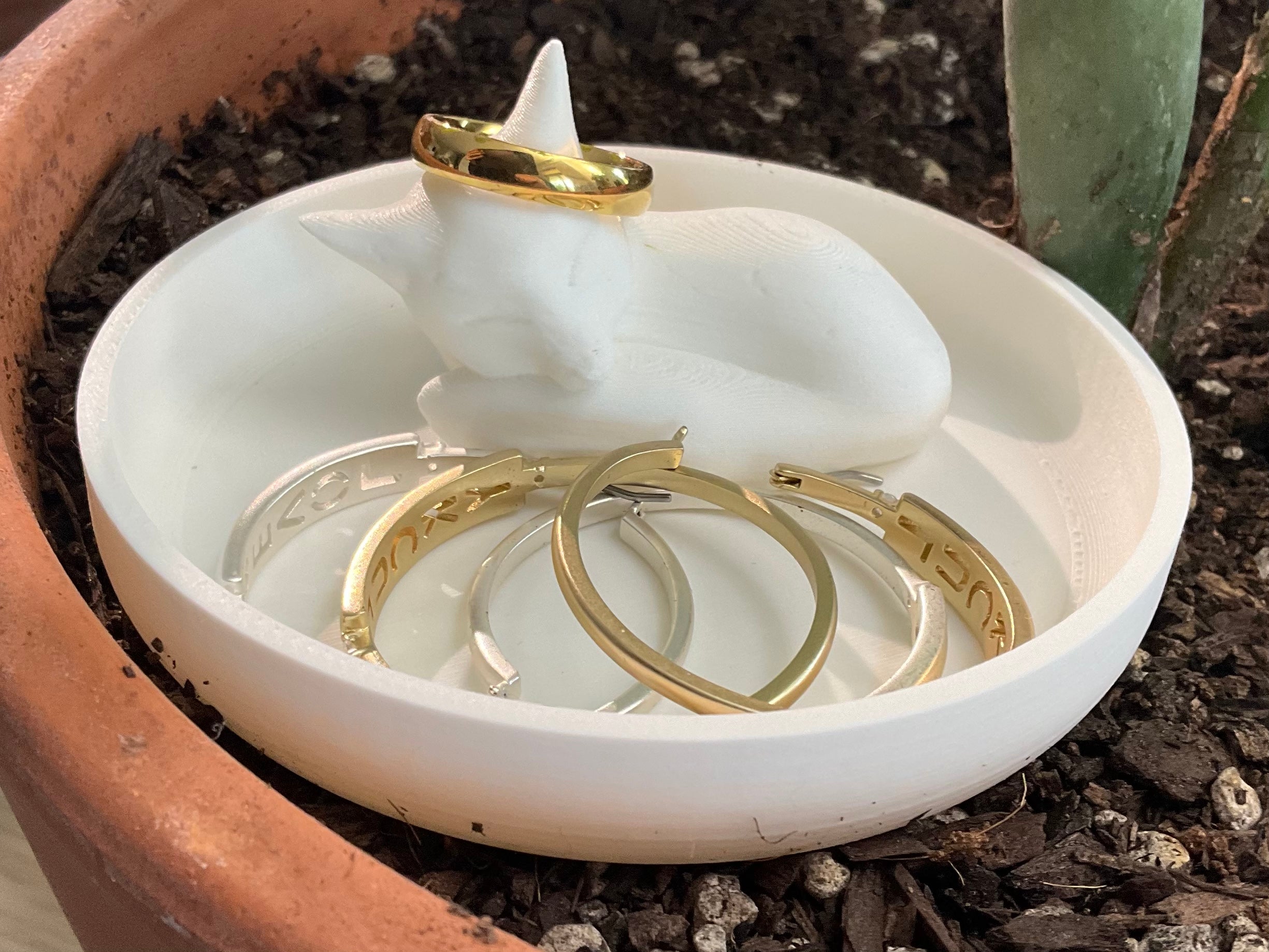 Sleepy Fox Ring Holder And Tray