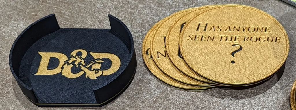 D&D Inspired Drink Coasters and Holder