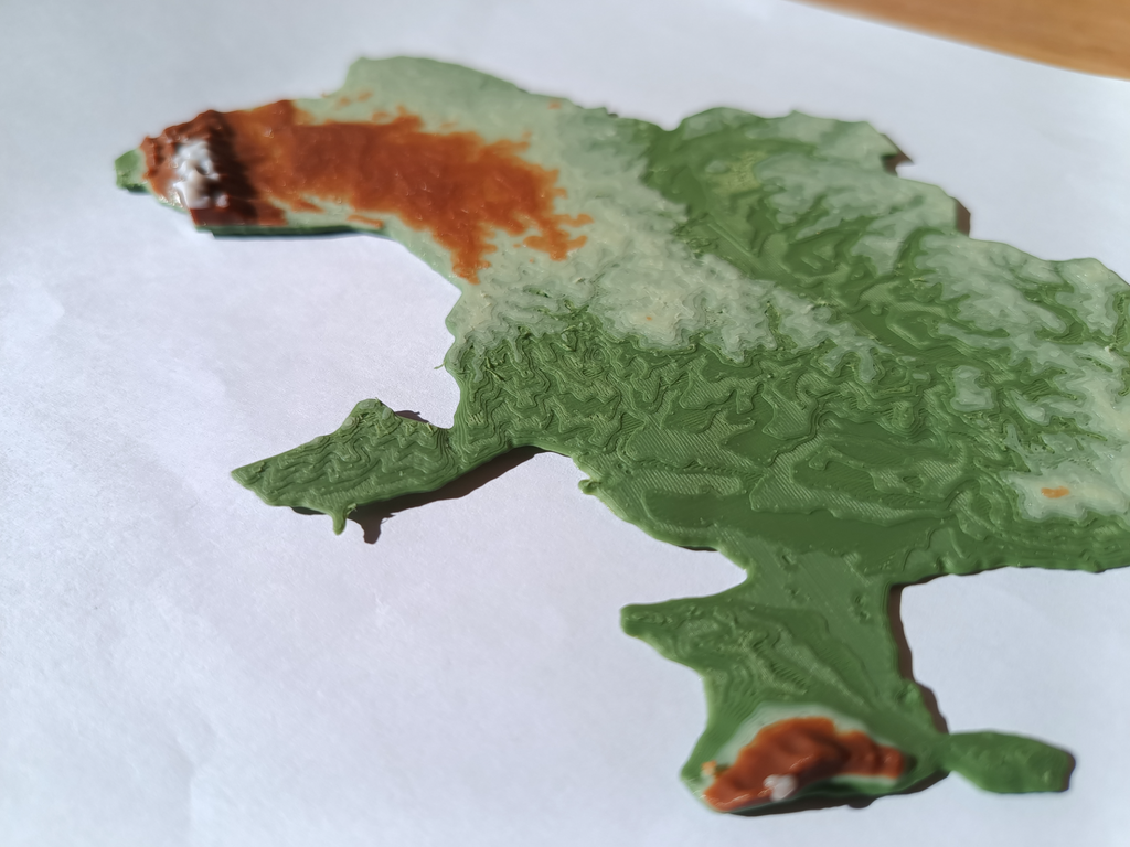 Terrain Map - Colored - Ukraine - No AMS Nedded
