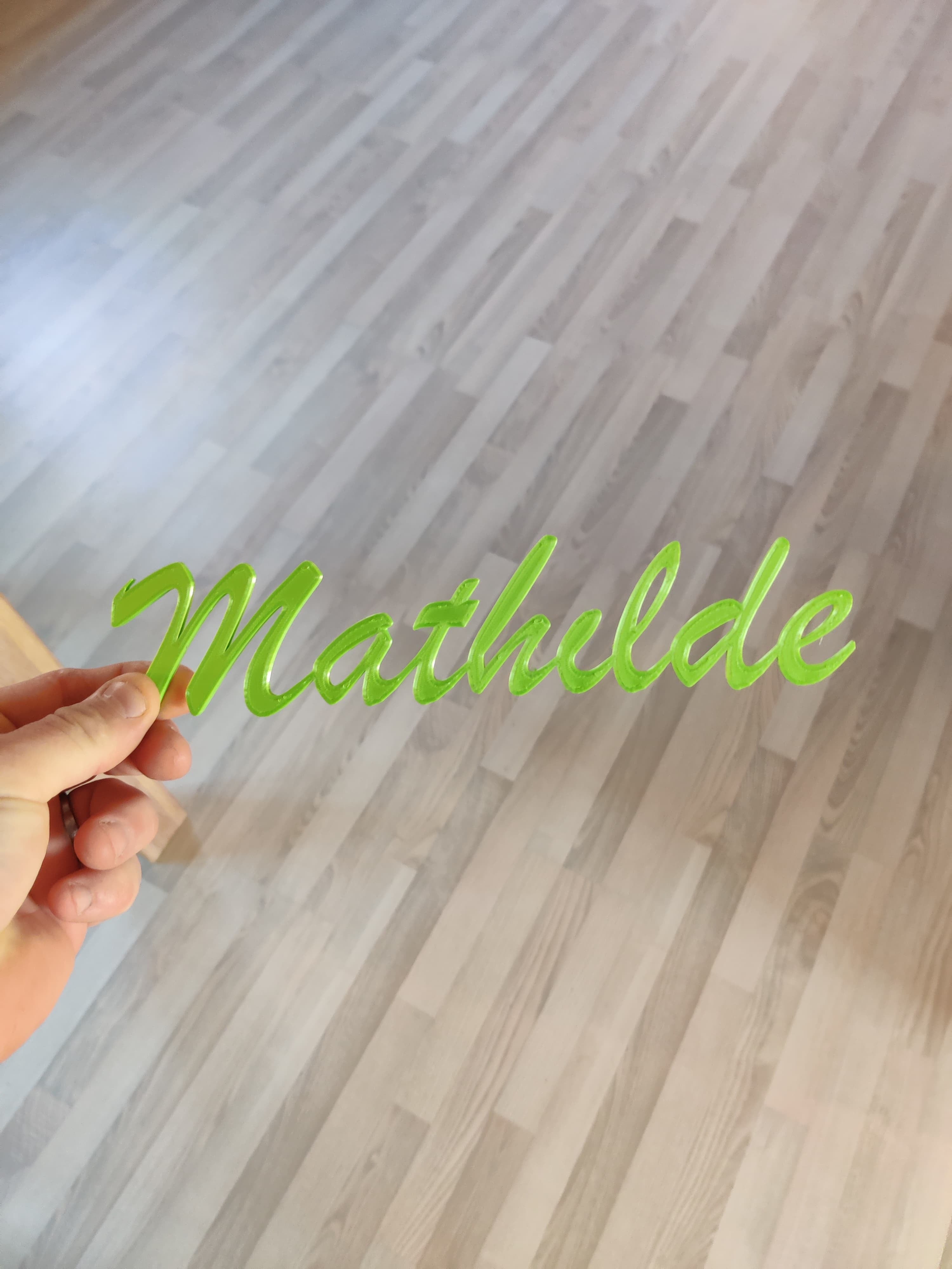 Name sign.