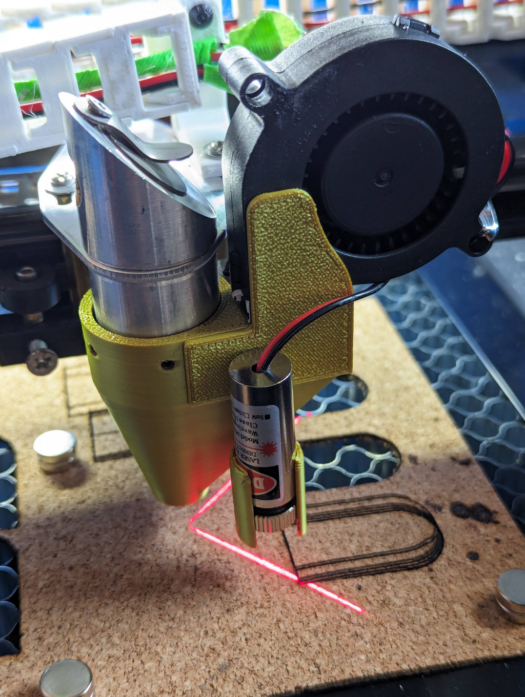 K40 Laser Head with Air Assist and Laser Sight
