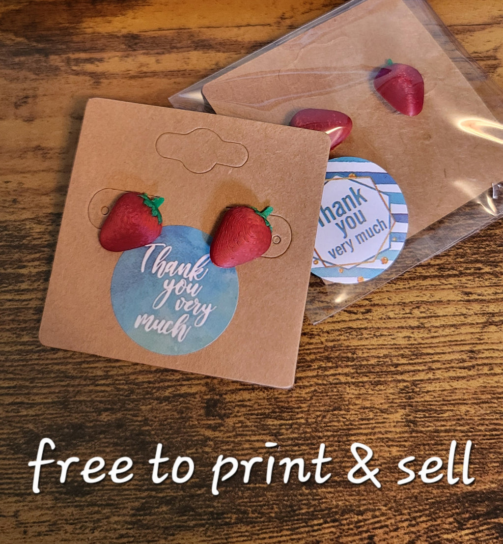 Strawberry stud earrings