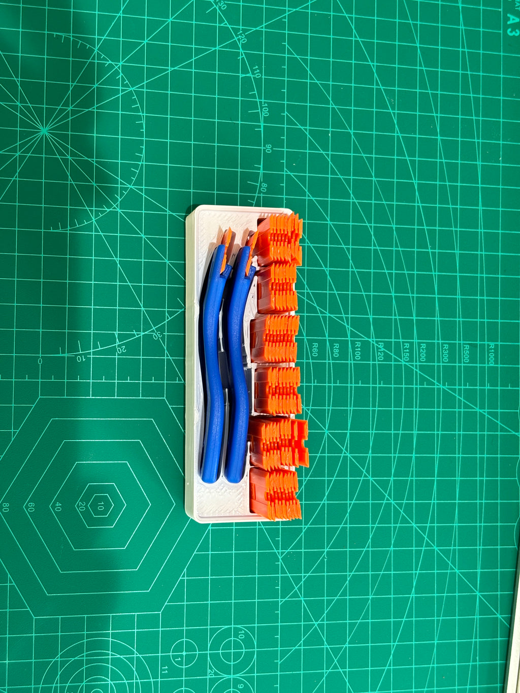 Dual Plastic Razor Scraper Holder - Gridfinity 3x1