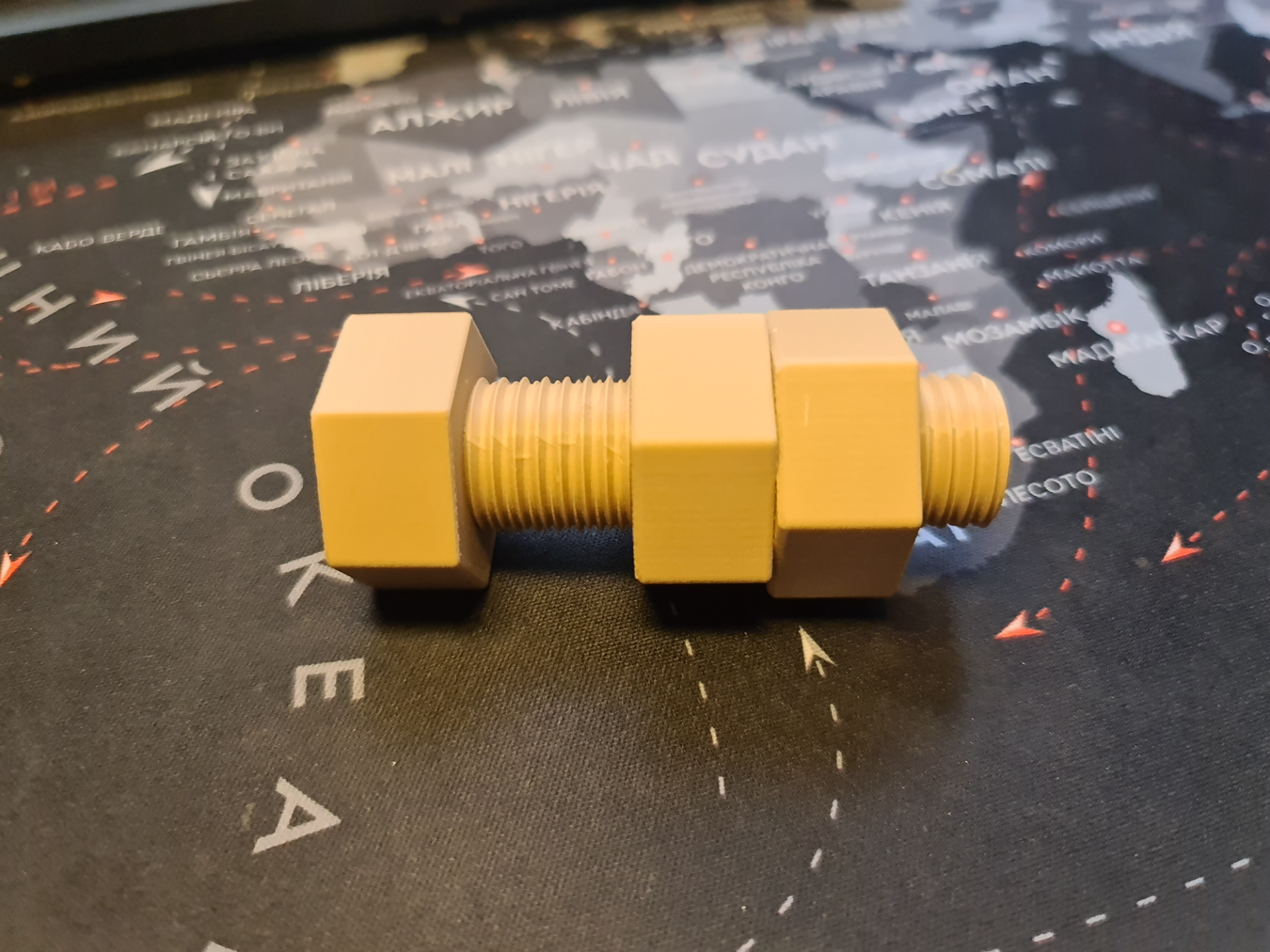Double thread bolt
