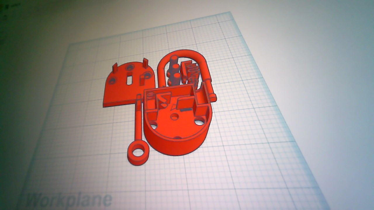 100% 3D printed Padlock