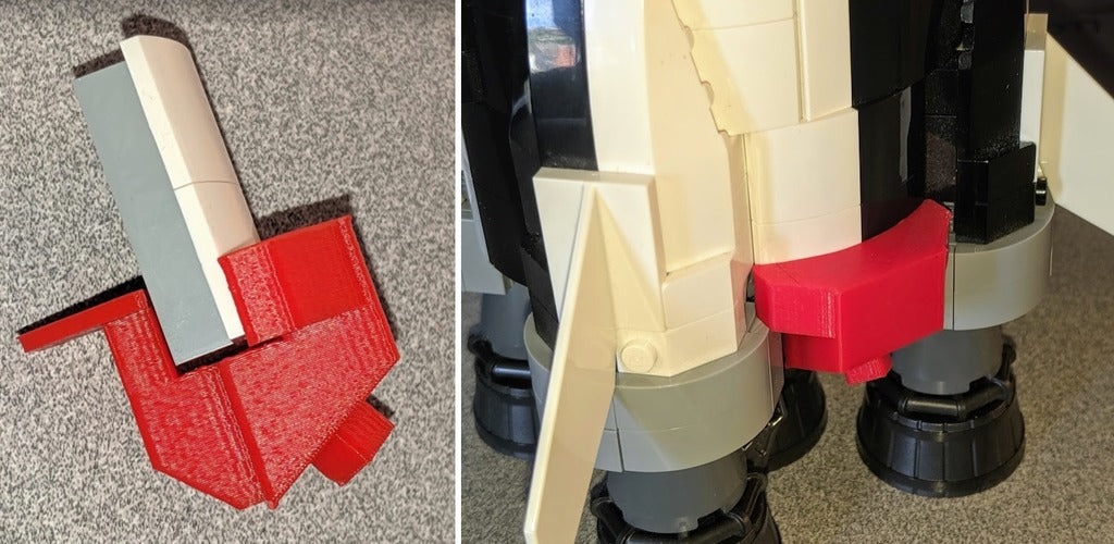 Brick 92176 Saturn V vertical wall mount (steeper)