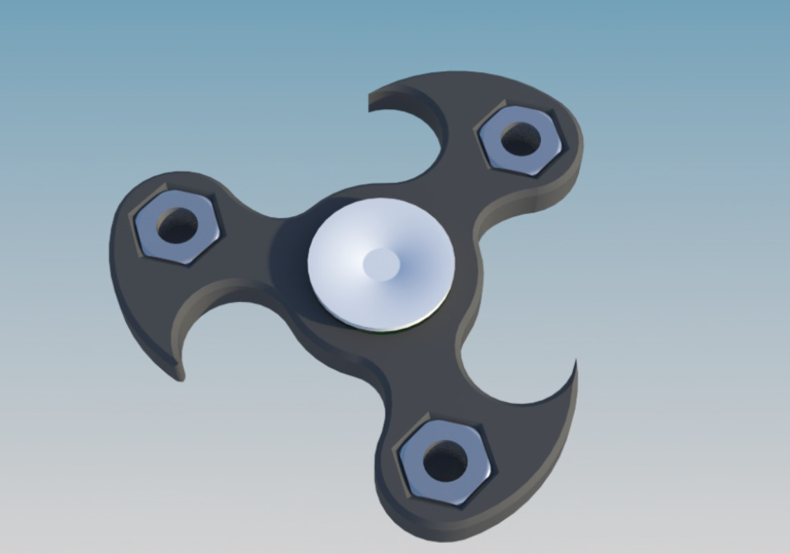 Fidget Spinner with Nuts