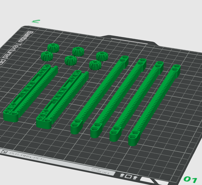 Legos Robotic-Compatible Gear Rack & Pinion Set