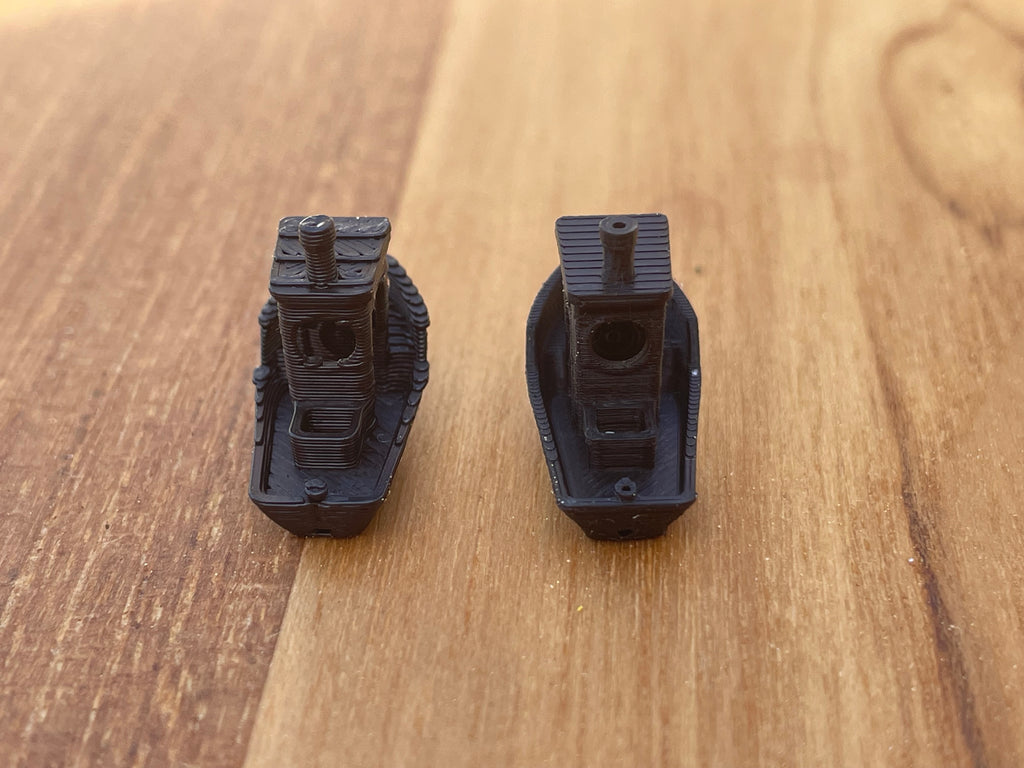 mini Benchy Boot 0,2mm vs 0,4mm Nozzle Vergleich