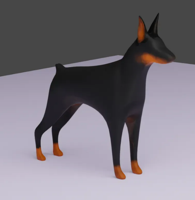 Low Poly Doberman / Dobermann / Dog