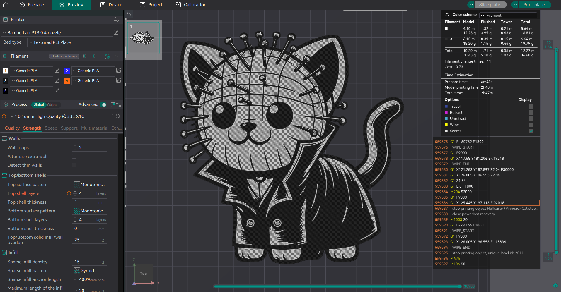 Pinhead (Hellraiser) Cat - User Requested