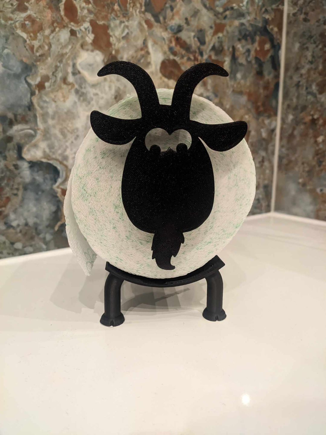 Goat or Sheep toilet paper roll dispenser / holder