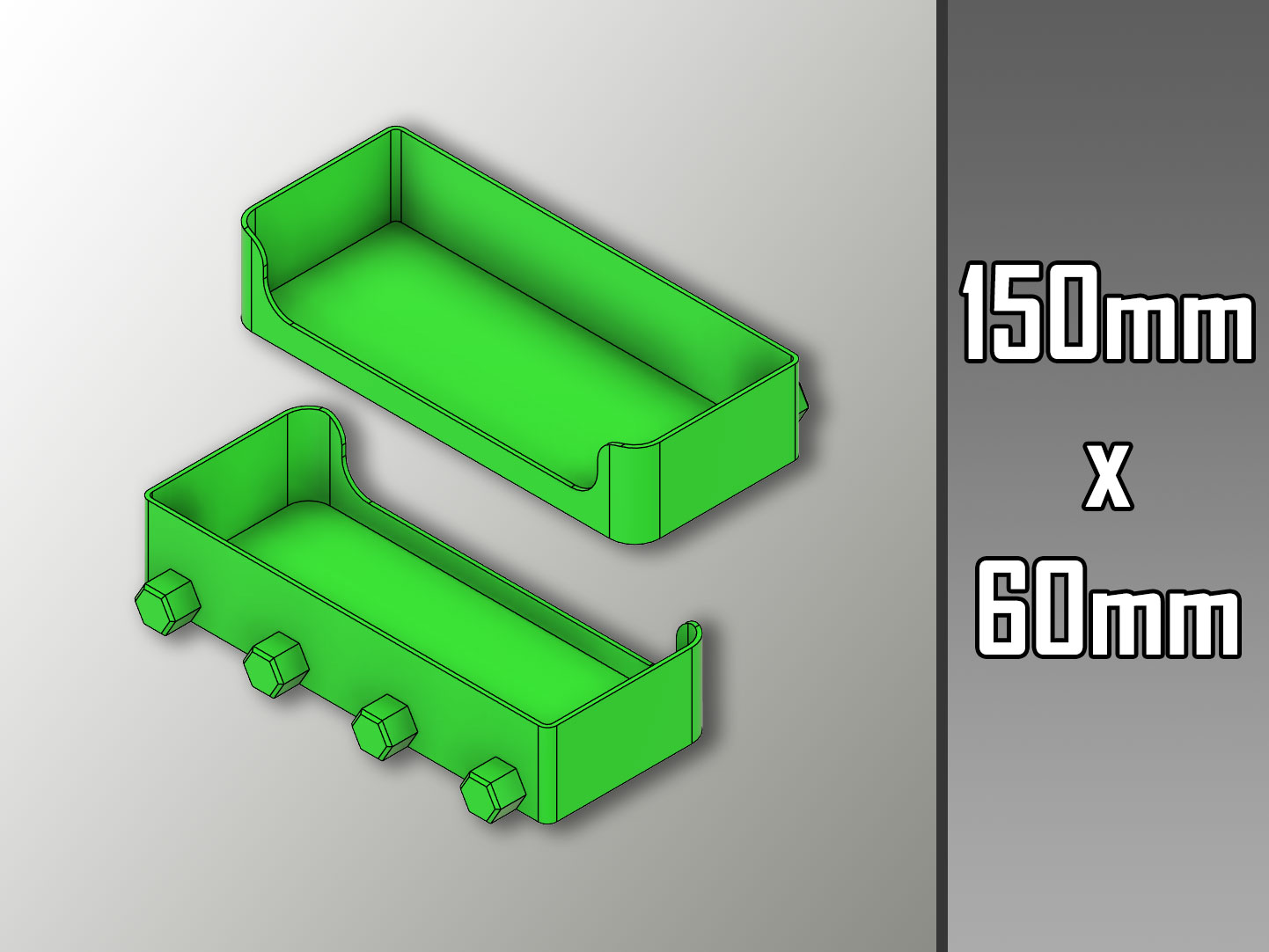 Set of 60mm Deep Shelves or Holders