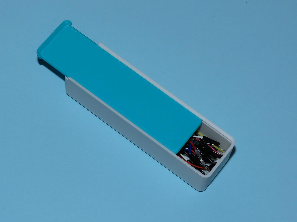 stackable storage box with sliding lid