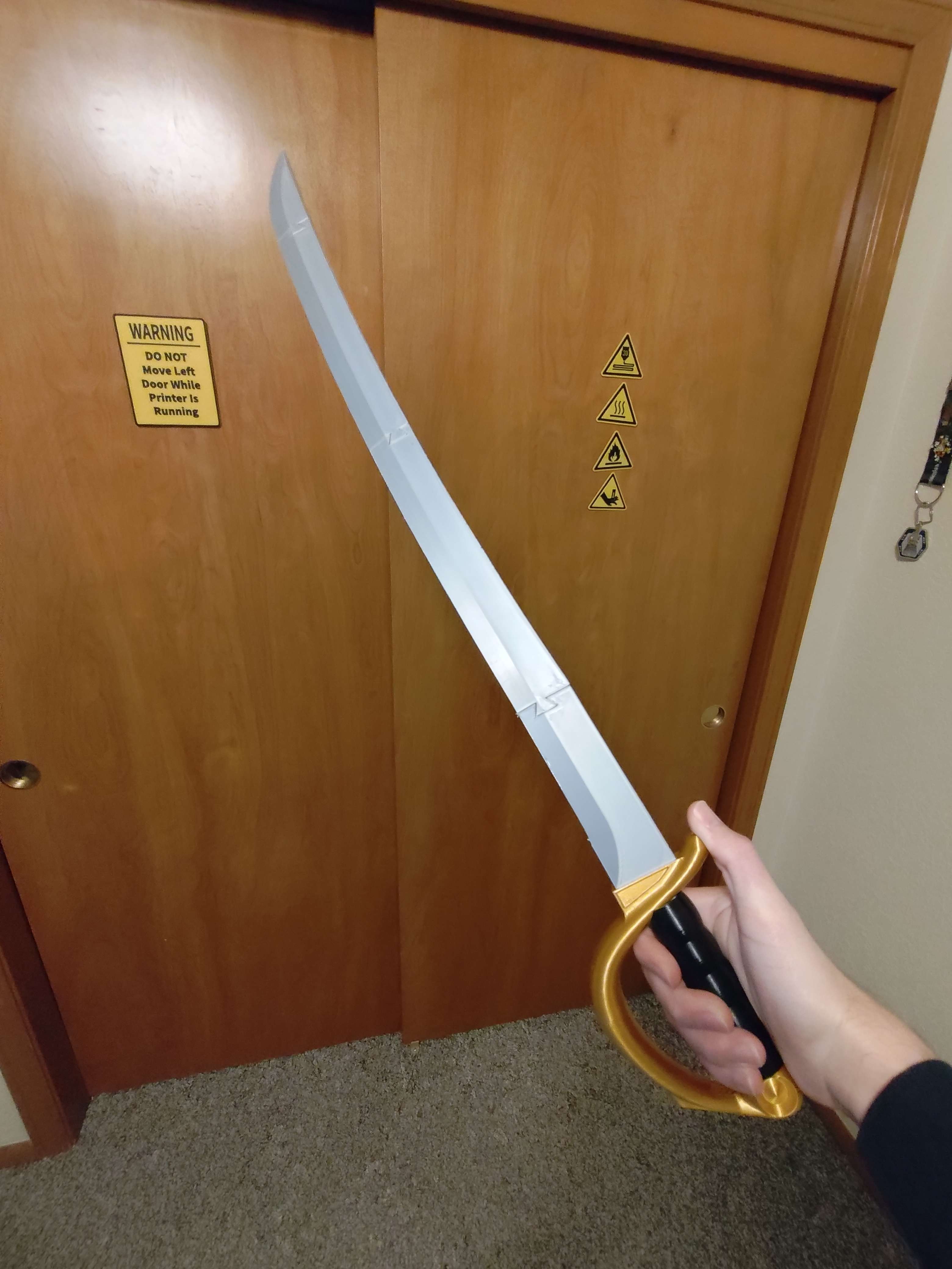 Pirate Sword (100% 3D-Printed with optional Glue)