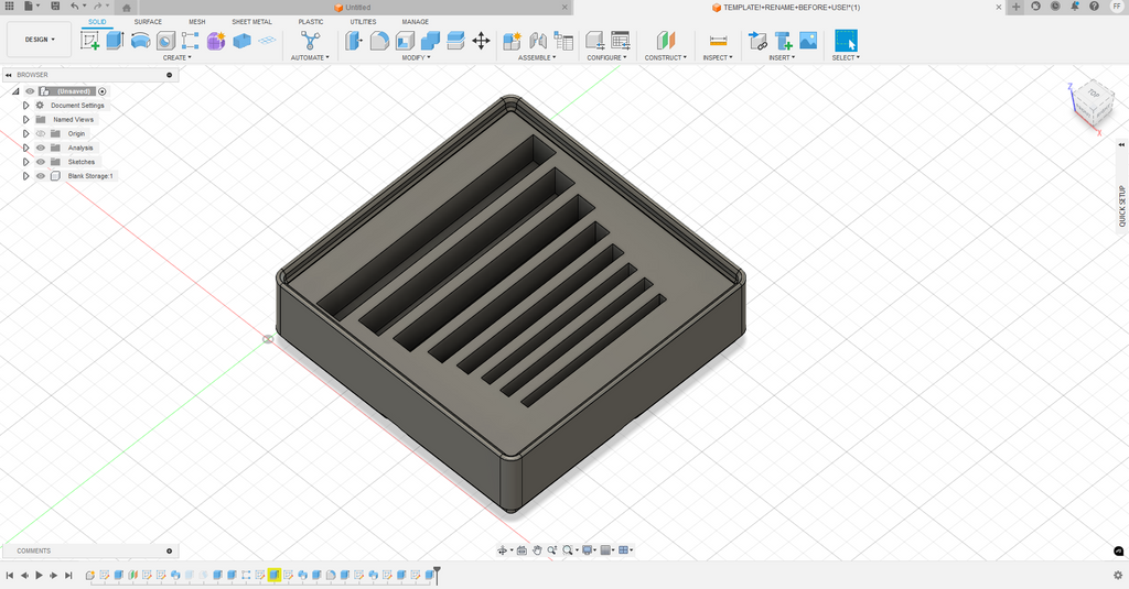 Gridfinity 8x Hex Key Holder
