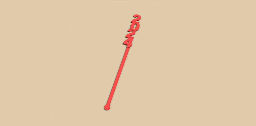 New Year 2024 Cocktail Stirrer