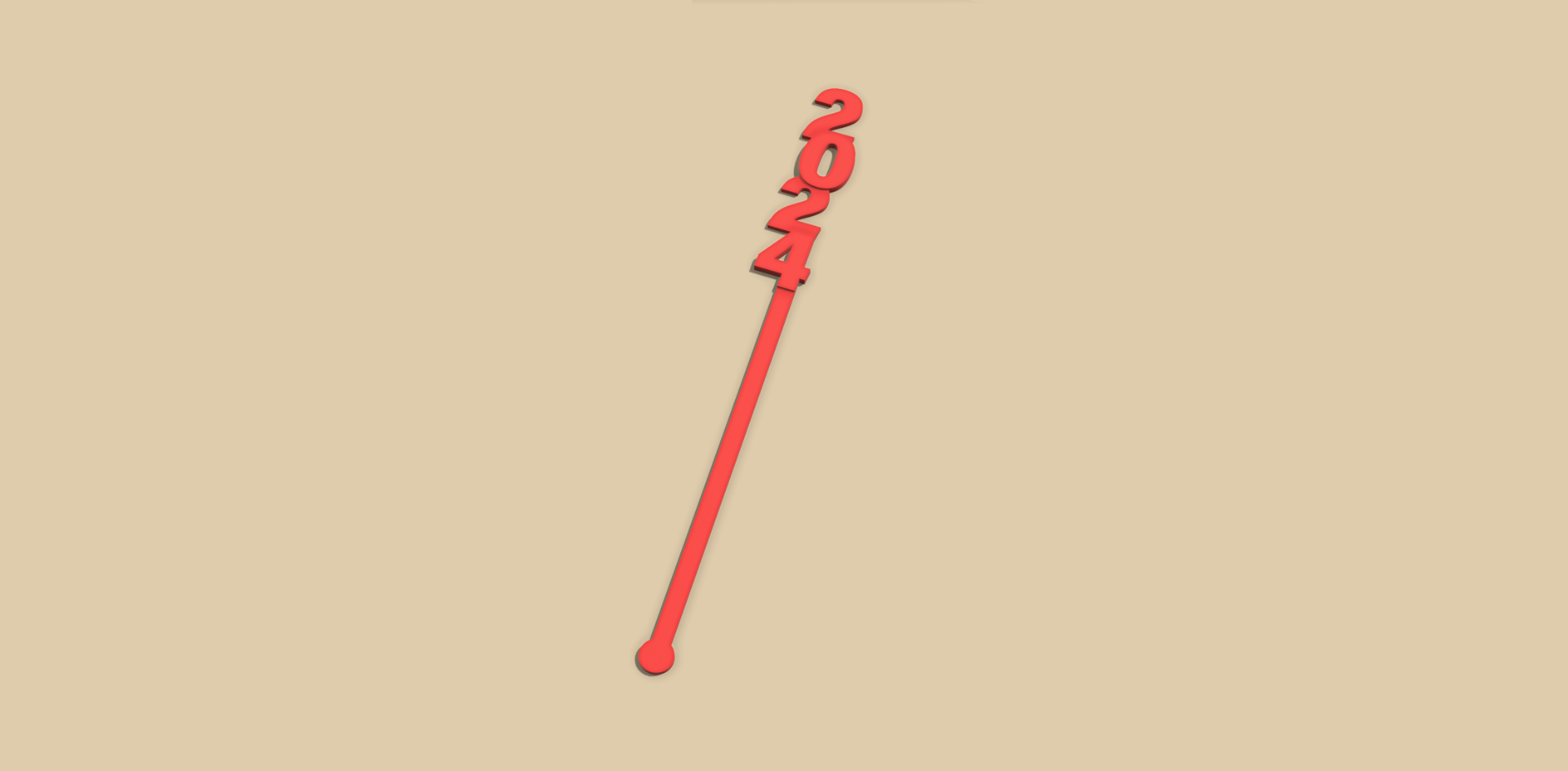 New Year 2024 Cocktail Stirrer