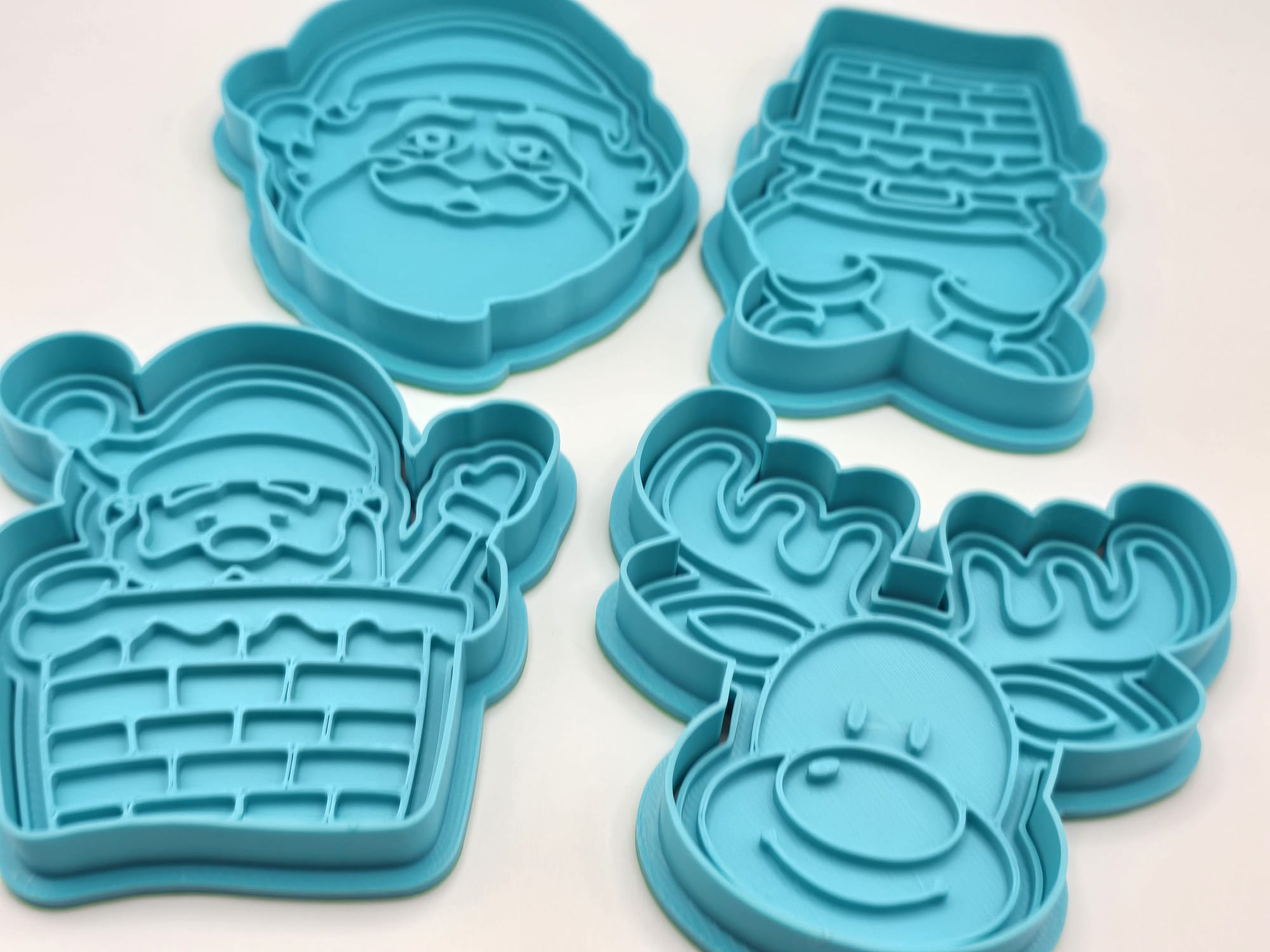 Christmas Santa Reindeer Cookie Cutter Playdoh