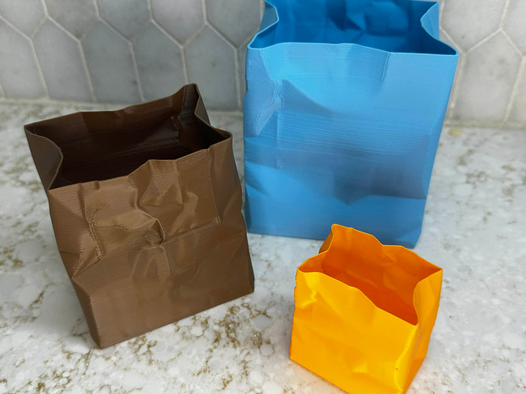 Paper Bag vase, catch all, pencil holder, gift bag