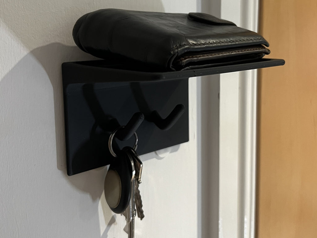 Key and wallet wall mounted holder