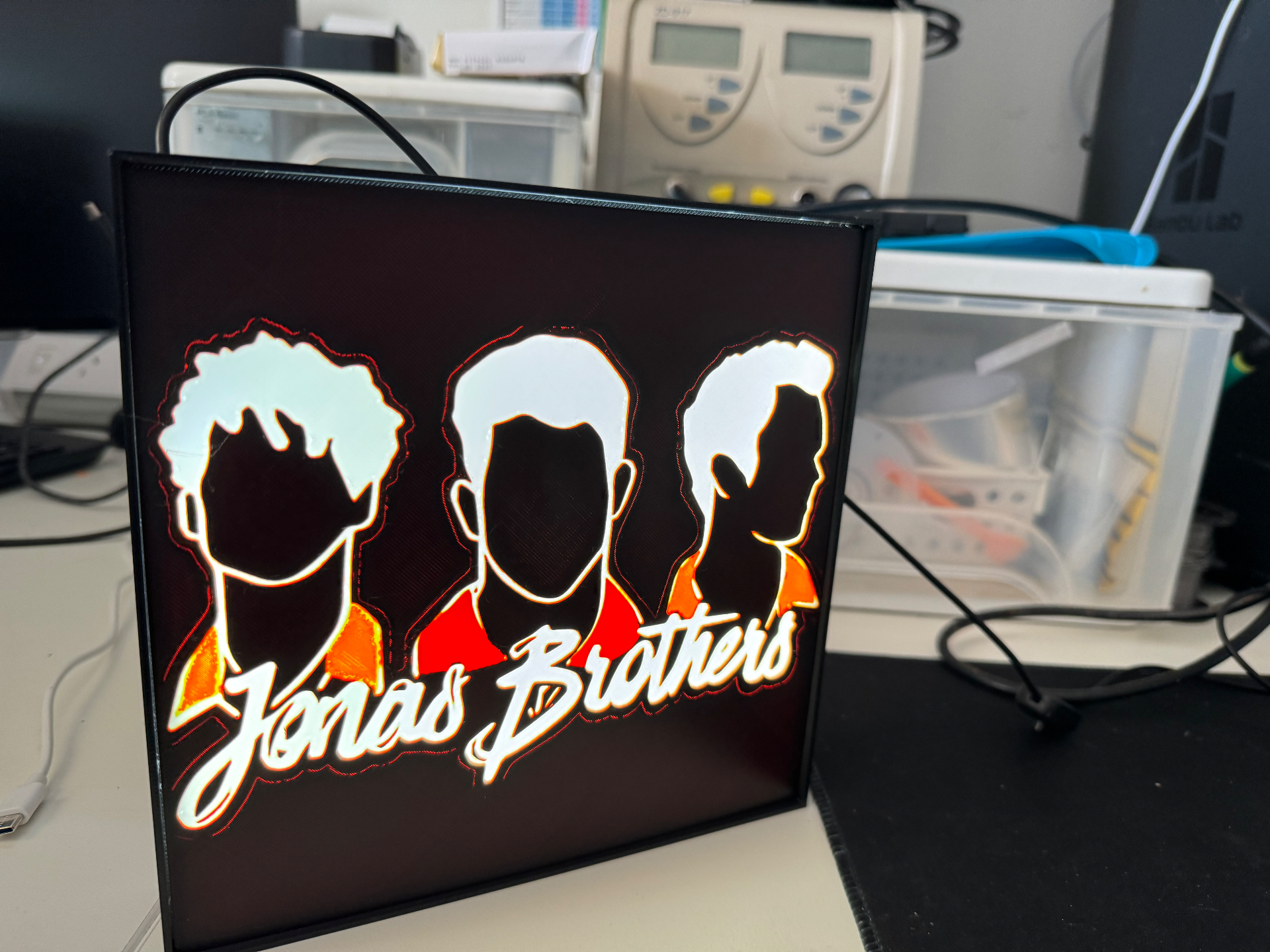 Jonas Brothers Logo Light Box for USB or 12v LED Lighting
