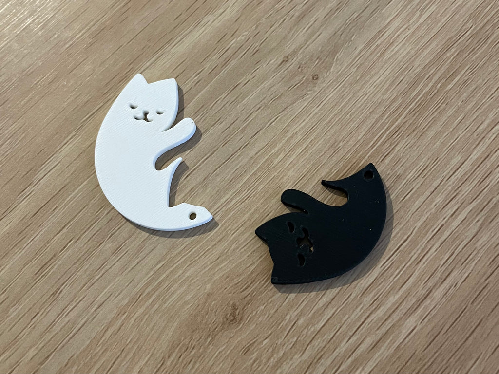 Couple Cats Keychain