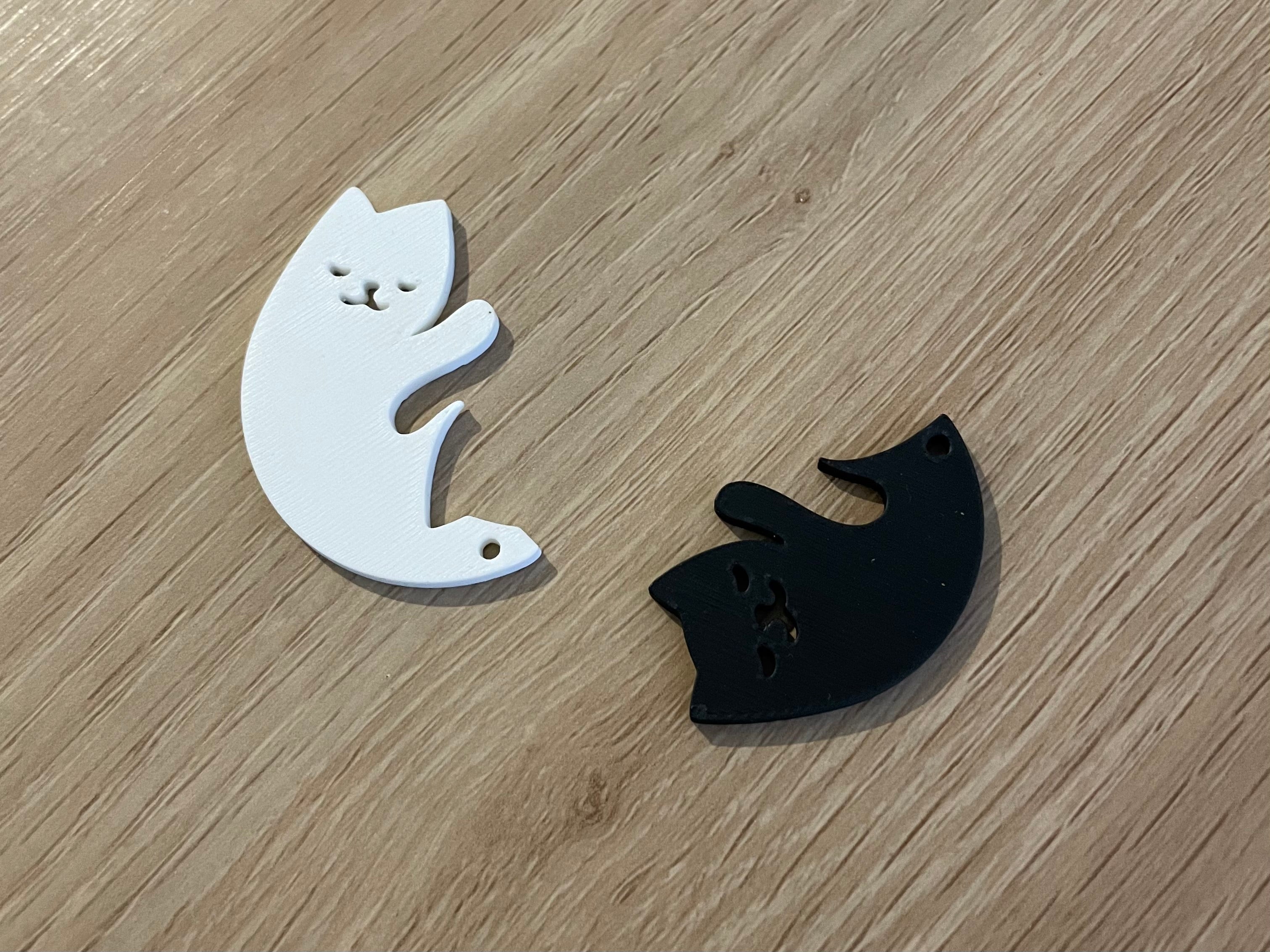Couple Cats Keychain