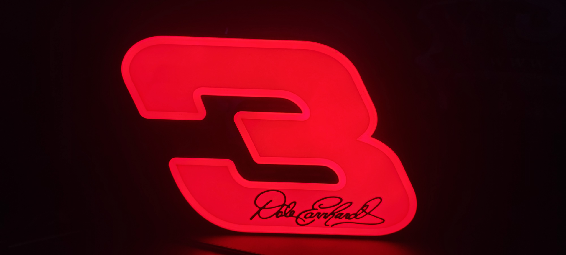 Dale Earnhardt Lightbox with Signature