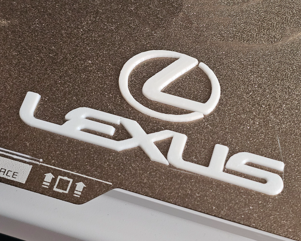 Lexus Logo with Text - Custom 3D Printed Design
