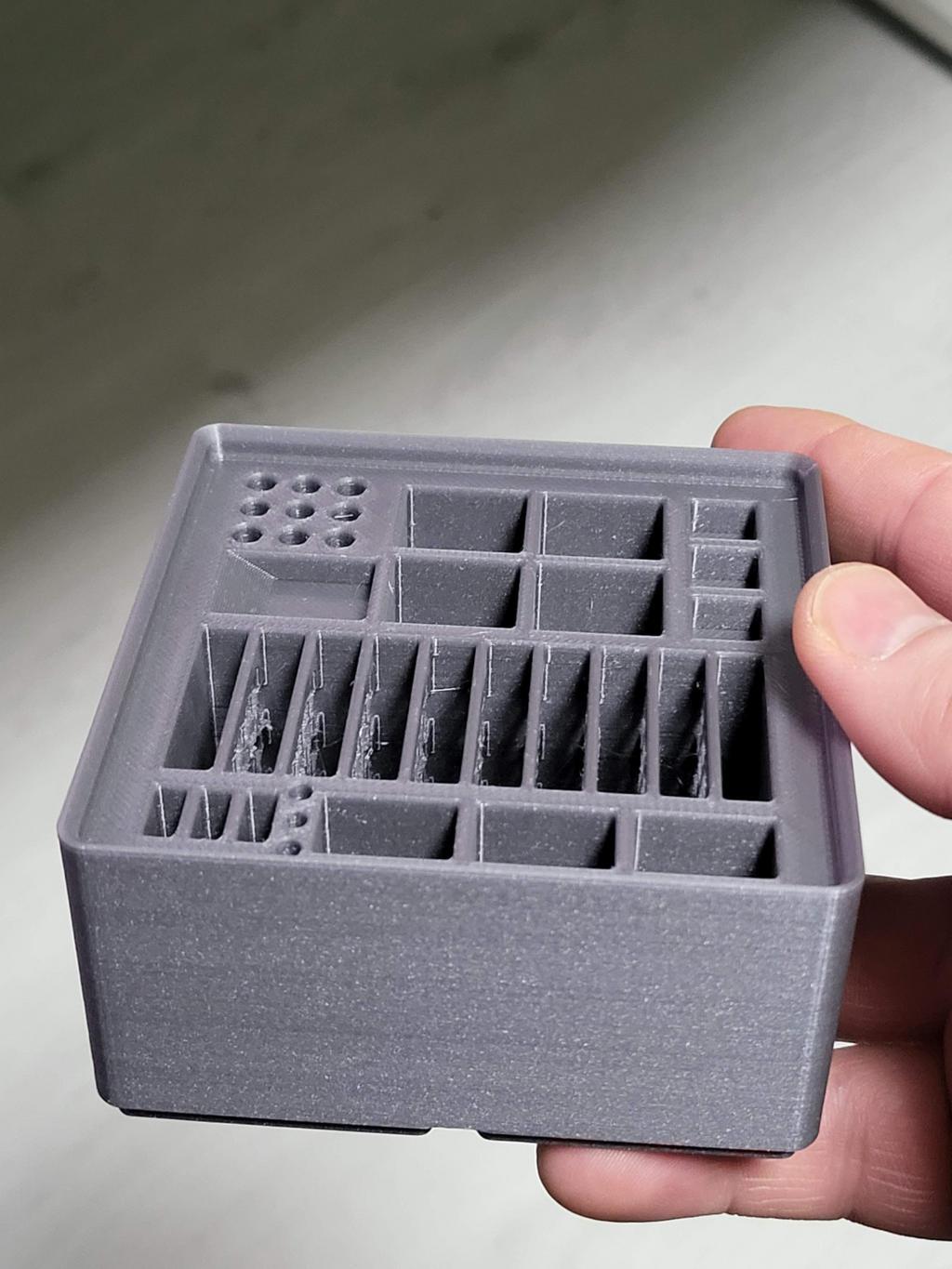Gridfinity Bambu small replacements bin (screws, grease, cutter, sock, nozzle clip and wiper)