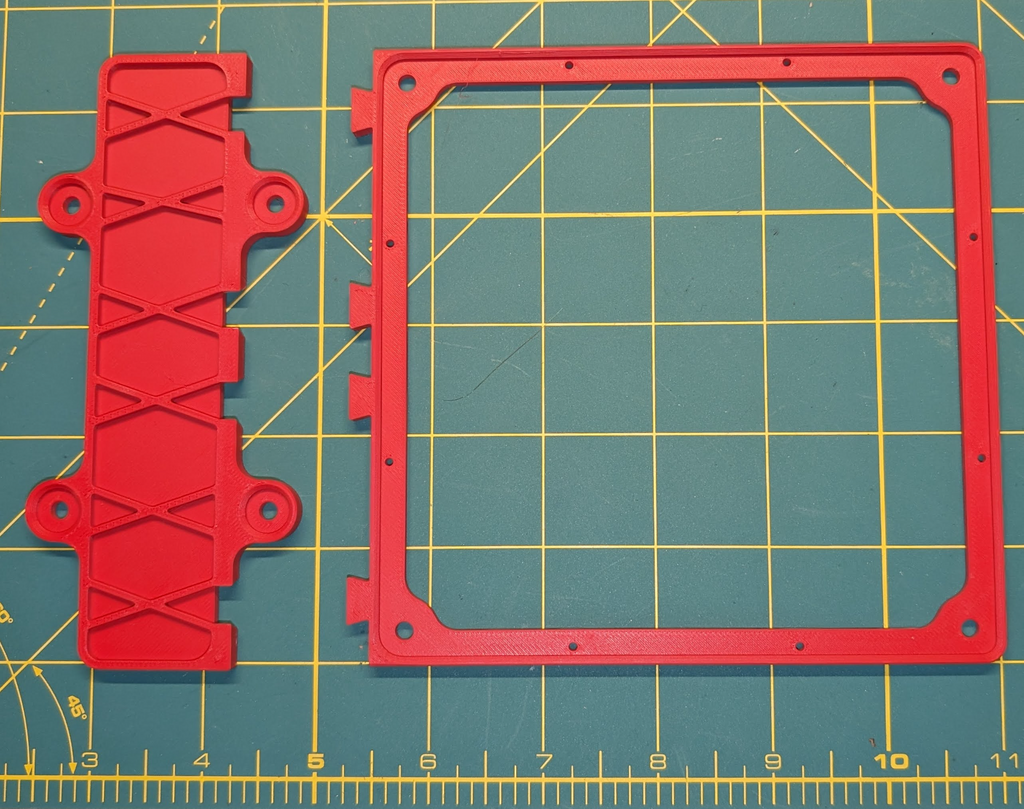 140mm upright radiator bracket with modular cover holes