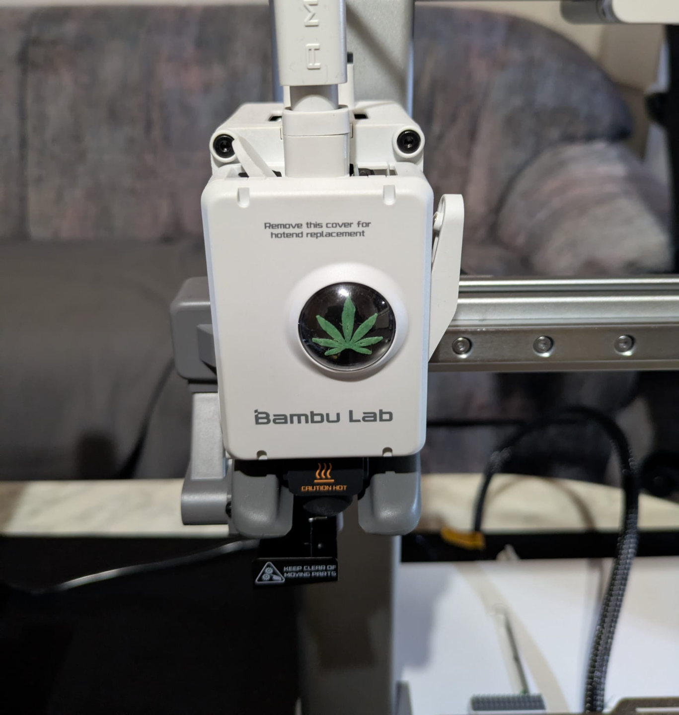 Bambu Extruder Wheel - Weed Leaf black/green