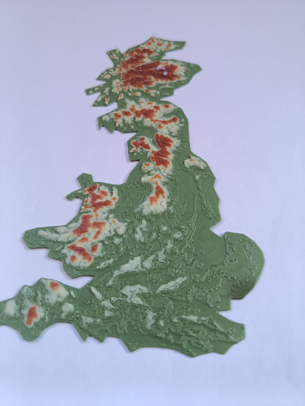 Terrain Map - Colored - UK
