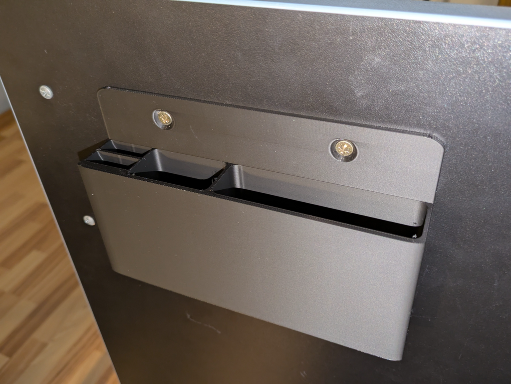Wall mounted holder for wallet, glasses and rings