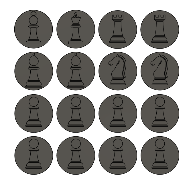 Chess figures, pieces