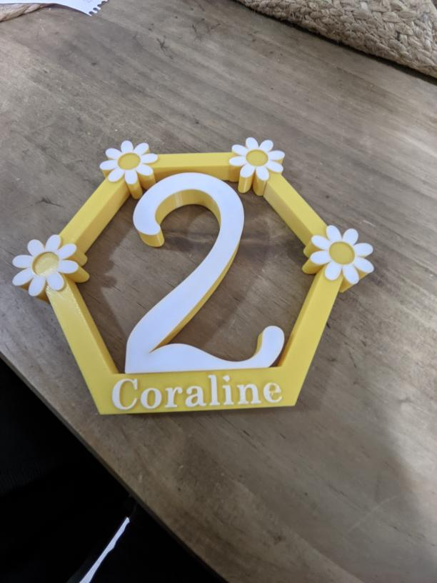 Centro de mesa personalizados con nombres
