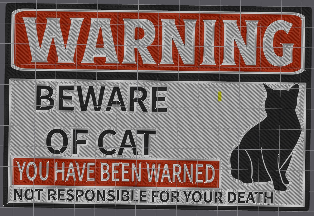 Cat Warning Sign