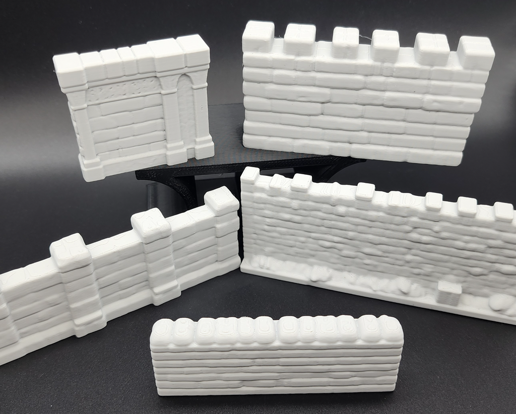 5 Stone Wall Miniatures
