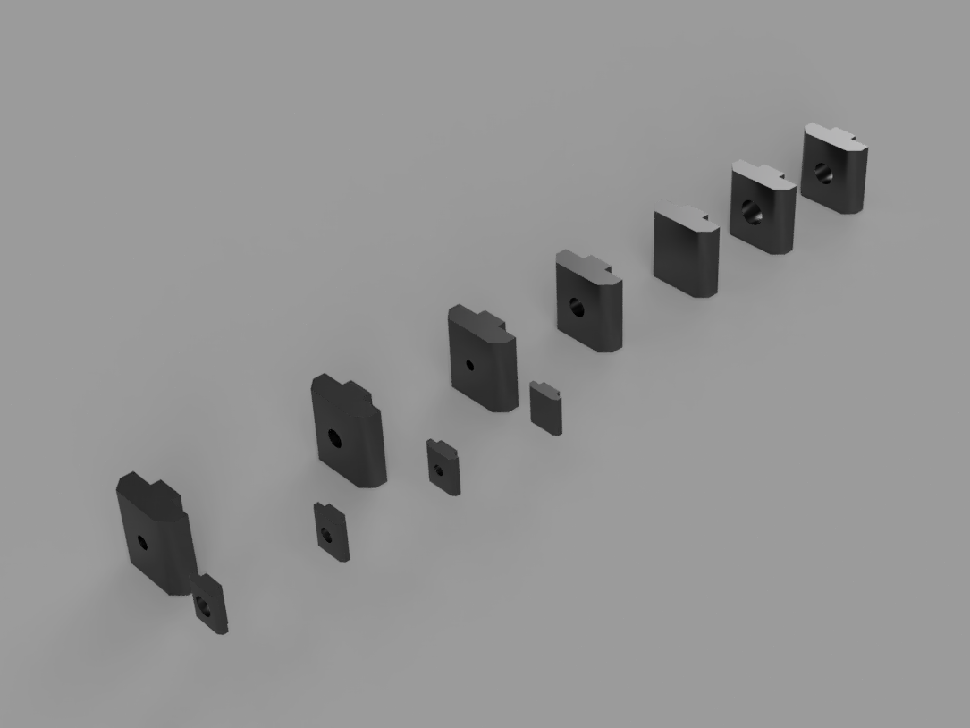 T-nut inserts for extruded aluminum profiles M3 M4 M5 M6 M7 M8