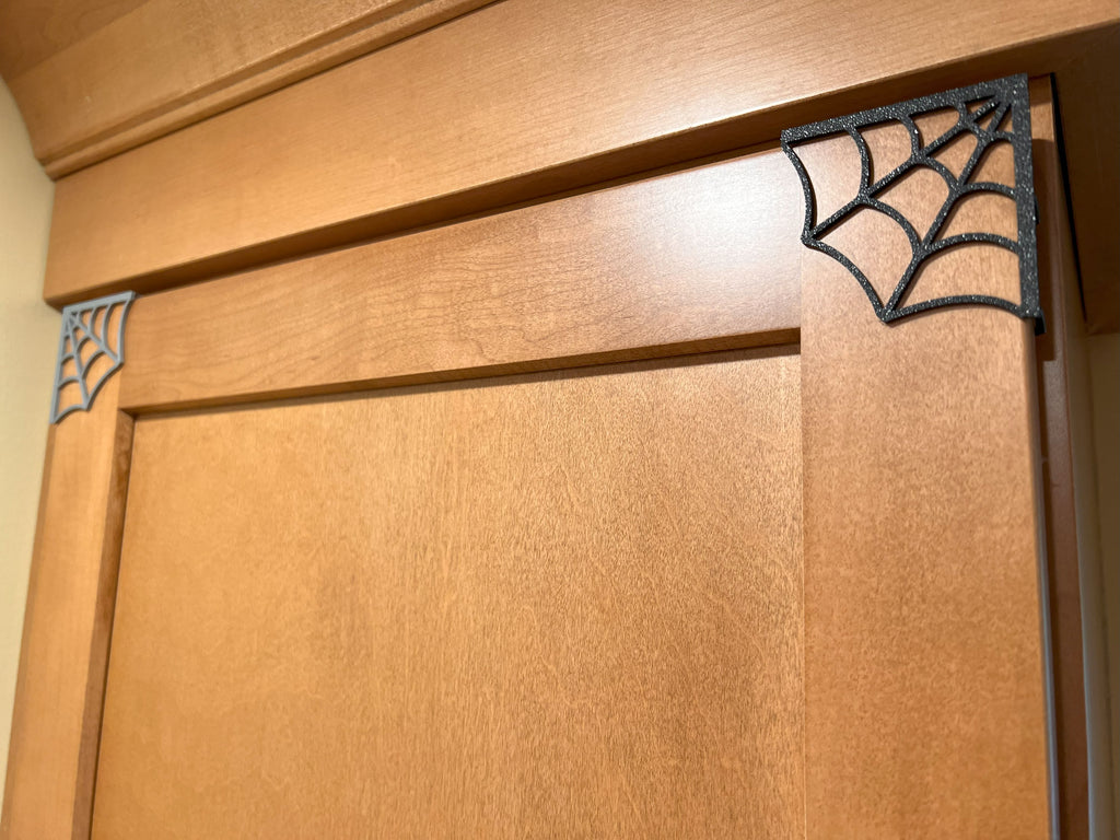 Cabinet Door Corner Spider Web Decoration