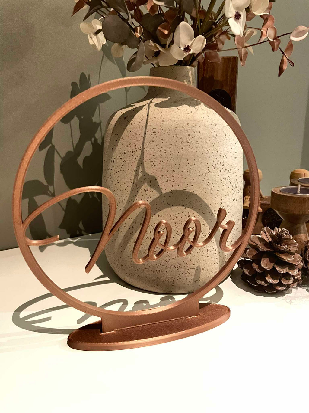 Custom Flower Hoop Name Sign